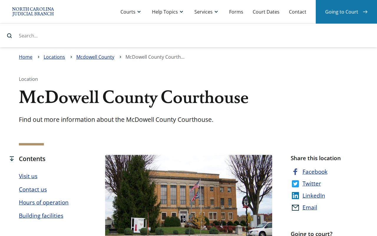 McDowell County release court record source at the courthouse