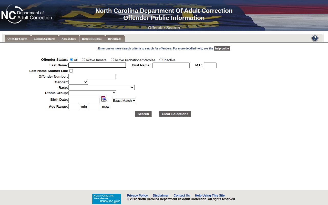 NCDAC offender search for McDowell County released inmates
