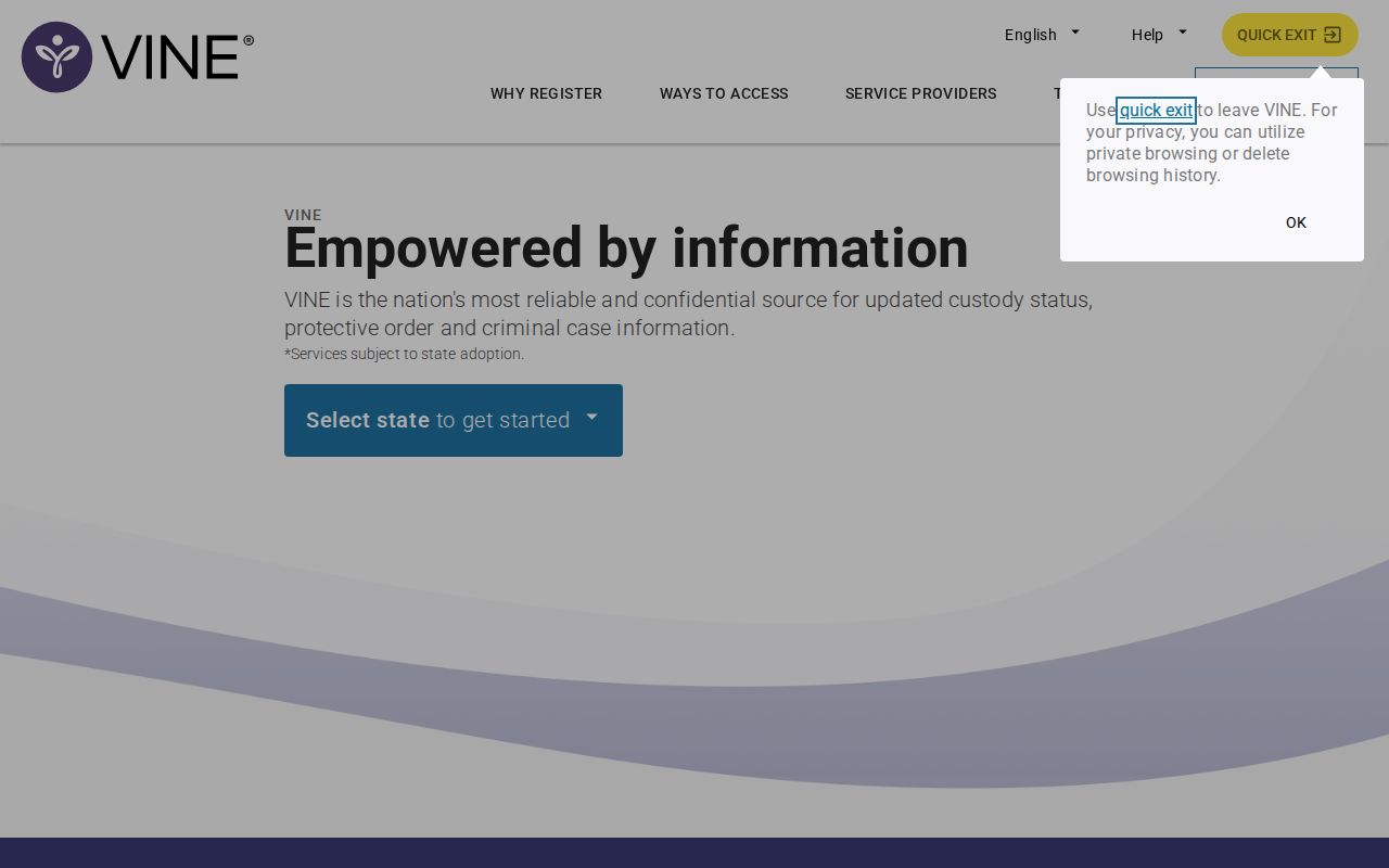 McDowell County VINELink inmate release check and notification workflow