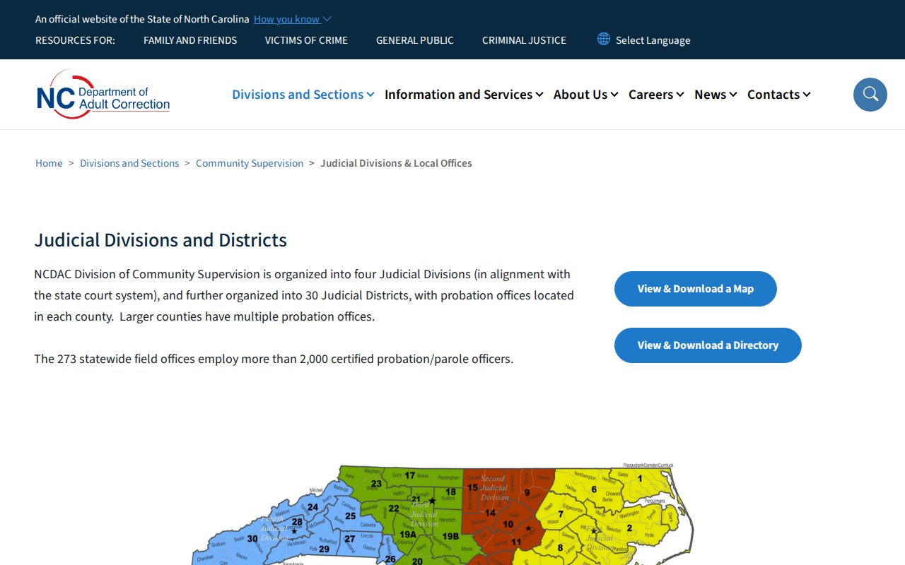 McDowell County parole and probation Community Supervision office directory